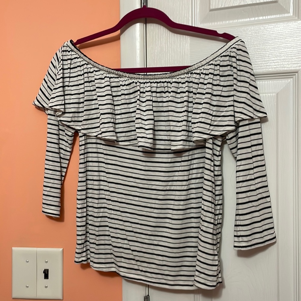 Black and white stripe shirt